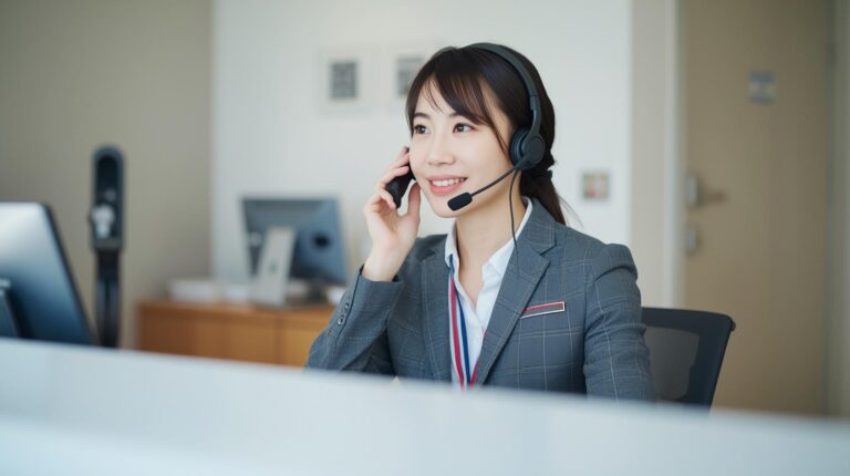電話受付　　女性　　日本人