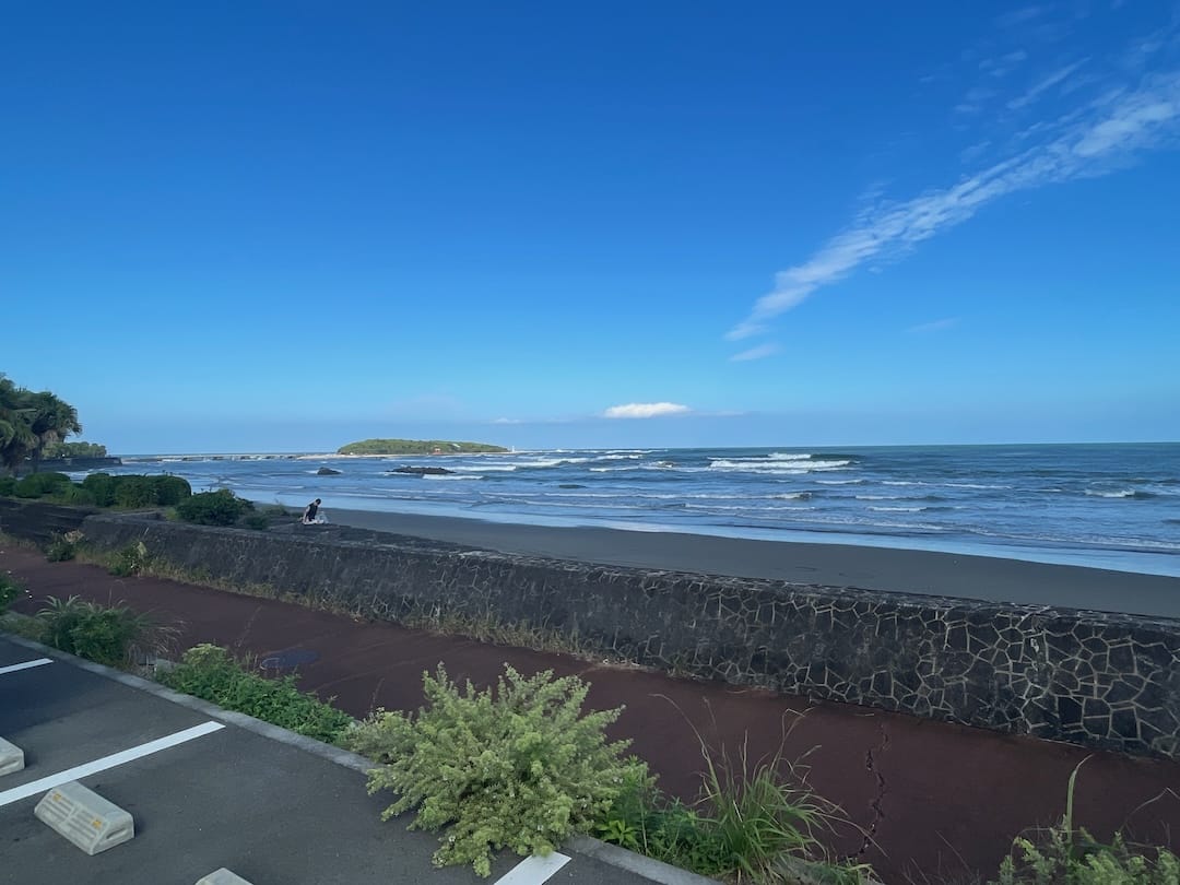 青島の海が見える結婚式場から宮崎市内ホテルまでの送迎